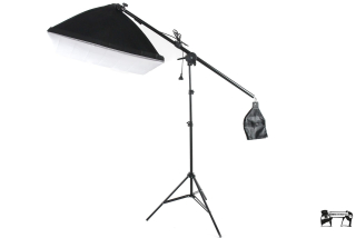 SoftBox rameno s paticí pro E27 150W, 50x70cm  kompletní set